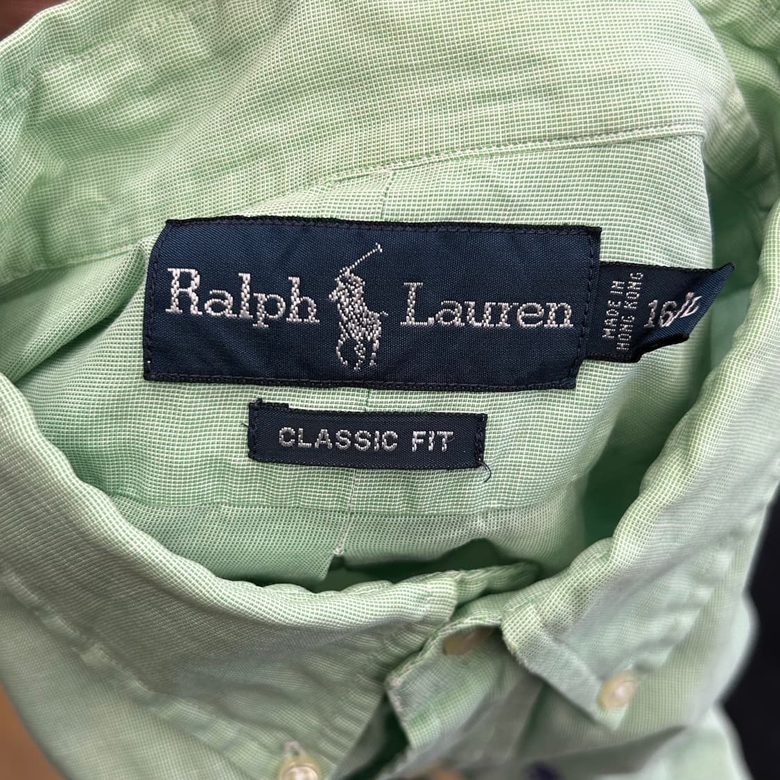 16/L 폴로랄프로렌 클래식핏 민트 코튼 셔츠 상품이미지4