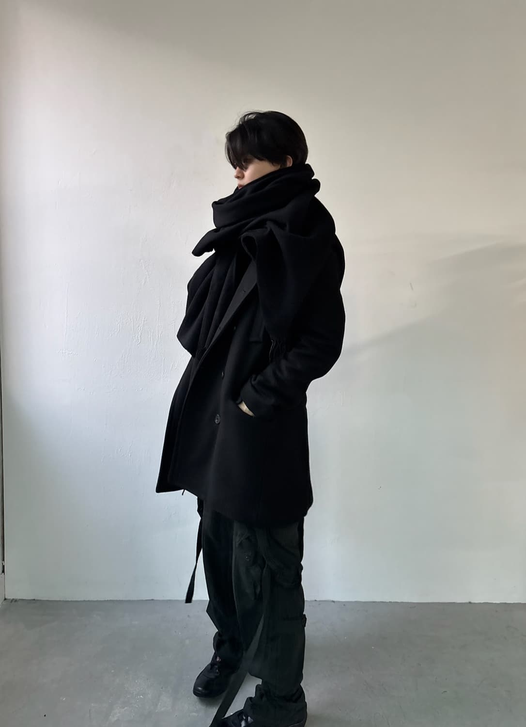 이탈리아 램스 울 오버 스카프 상품이미지2