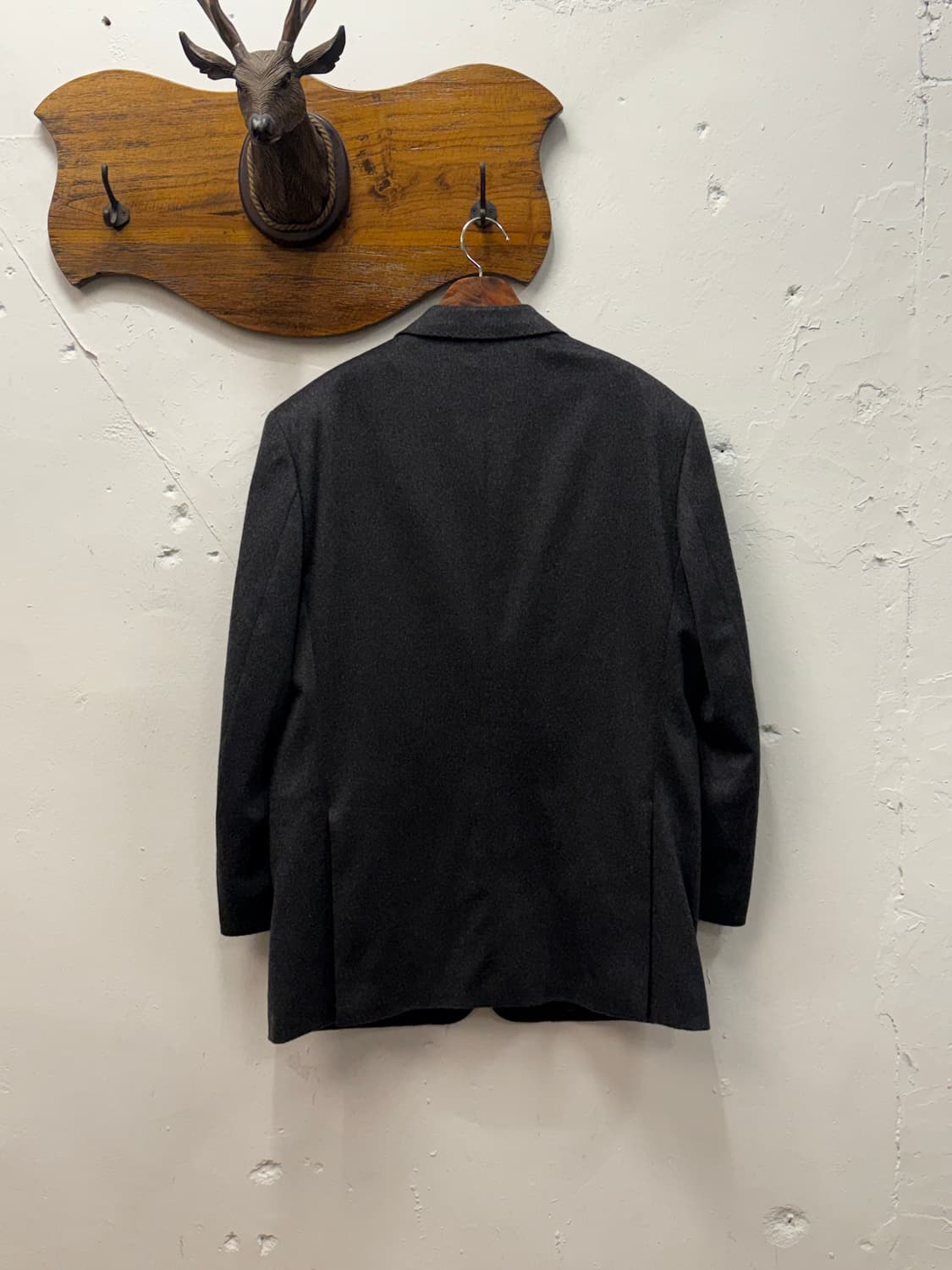 L) Cashmere 100% Charcoal Grey Tailored 상품이미지5