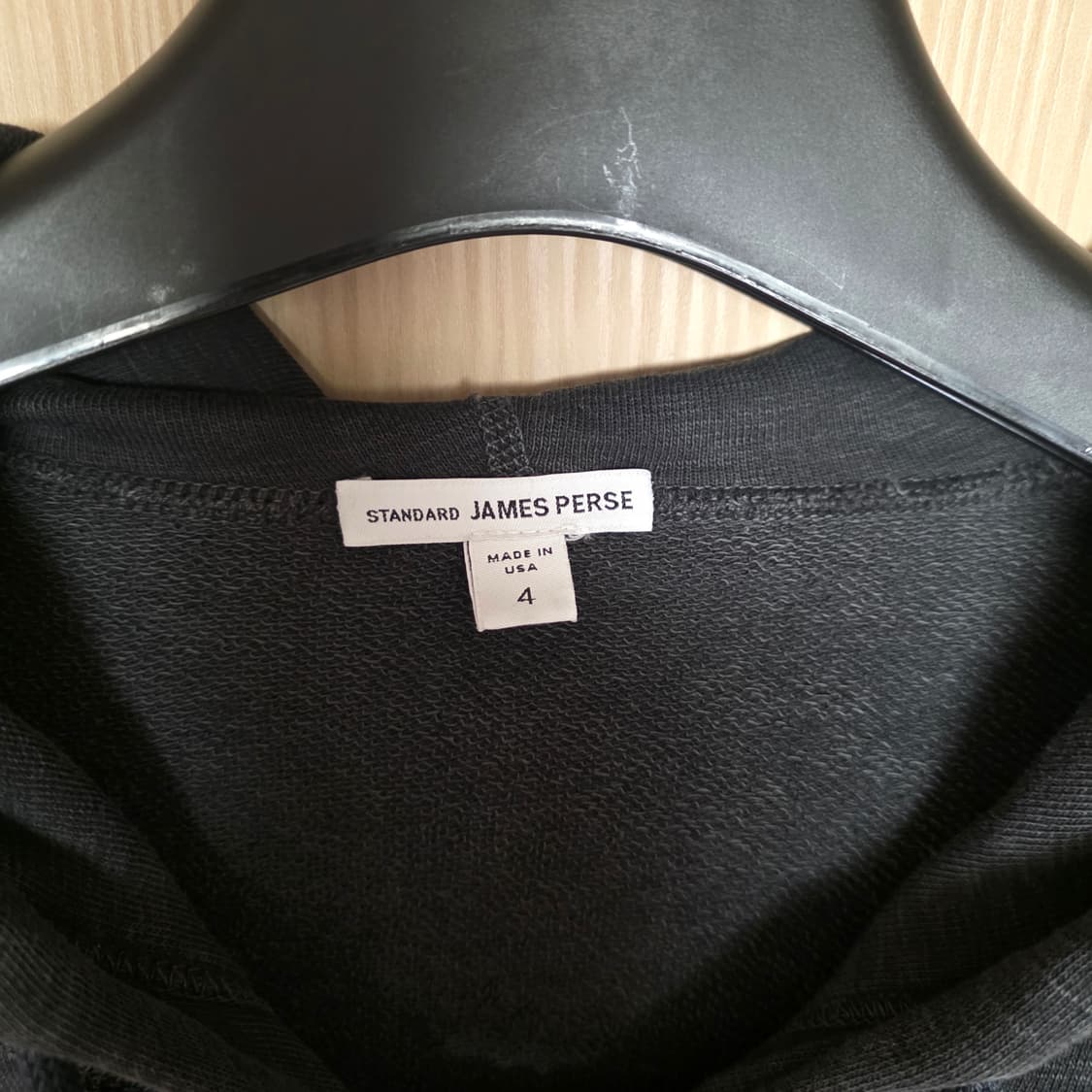 제임스 펄스(James Perse) 블랙,차콜 프렌치 테리 후드 집업4 상품이미지4