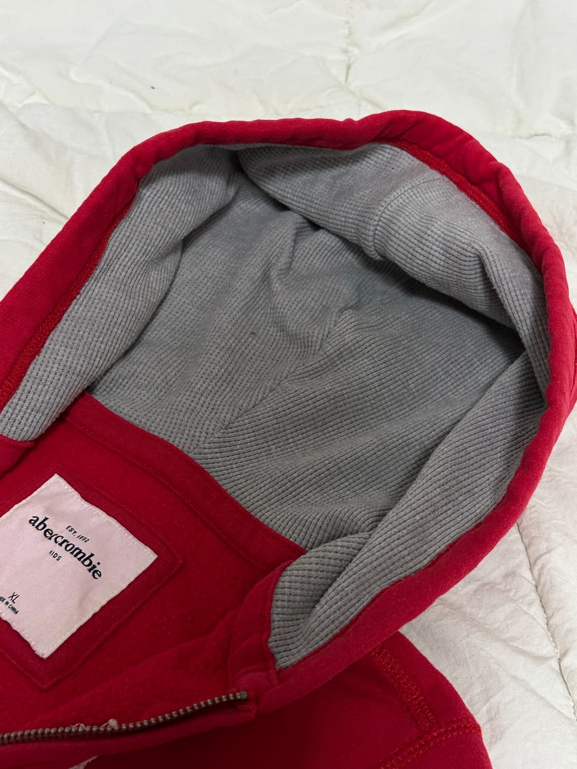 아베크롬비 레드 후드집업 스몰 여성용 상품이미지5