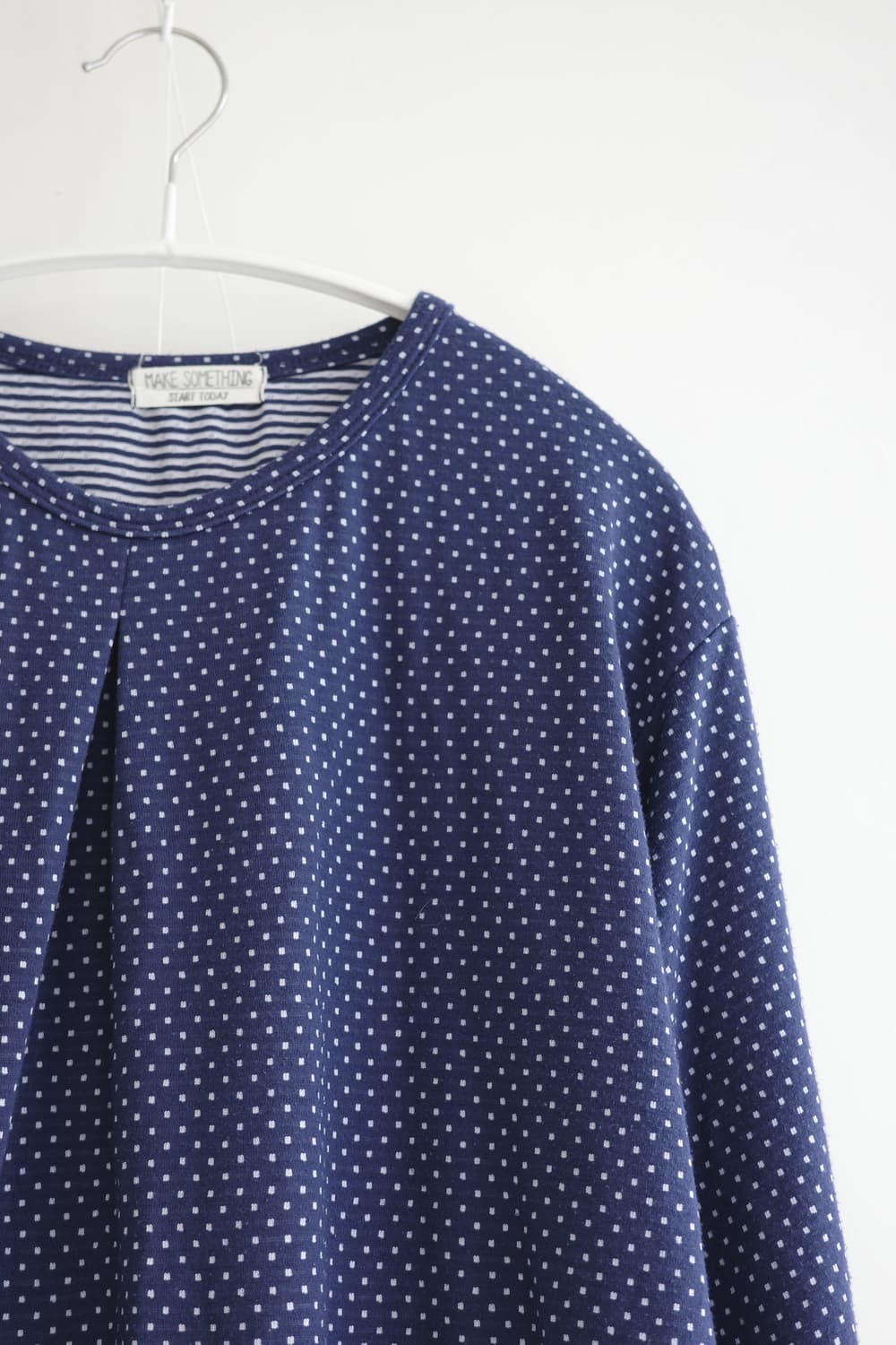 MAKE SOMETHING 네이비 도트 패턴 원피스 상품이미지4