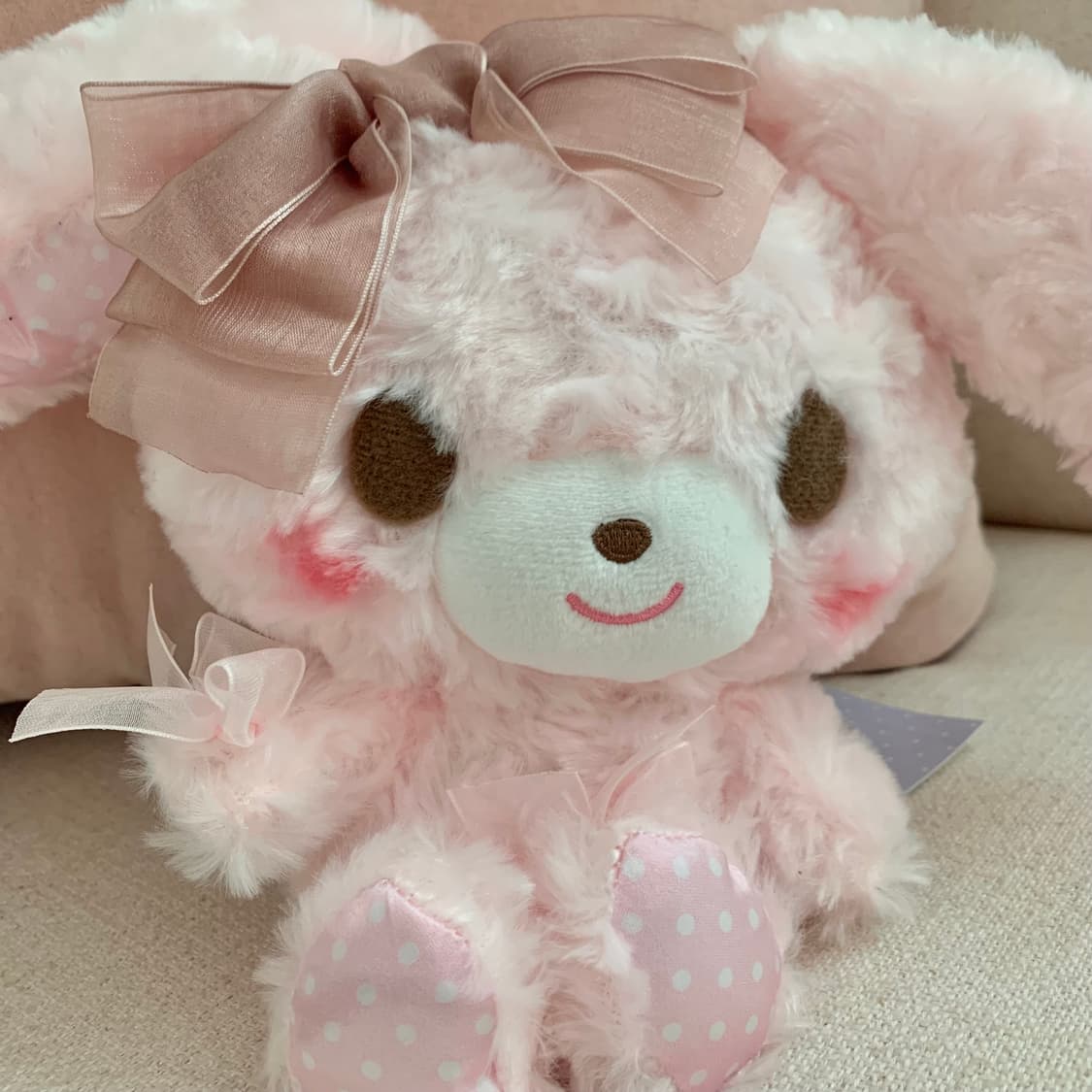 단순개봉 새상품 정품 산리오 헤이세이 봉봉 리본 마스코트 누이 인형 갸루 상품이미지2