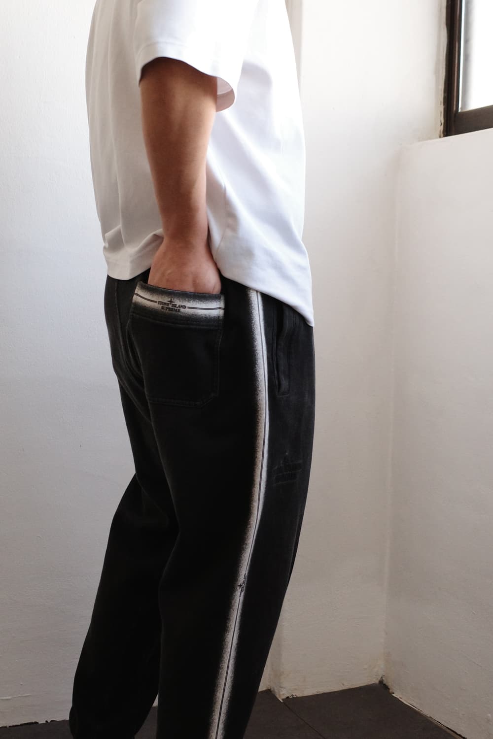 슈프림 x 스톤아일랜드 스트라이프 스웻 팬츠 상품이미지5