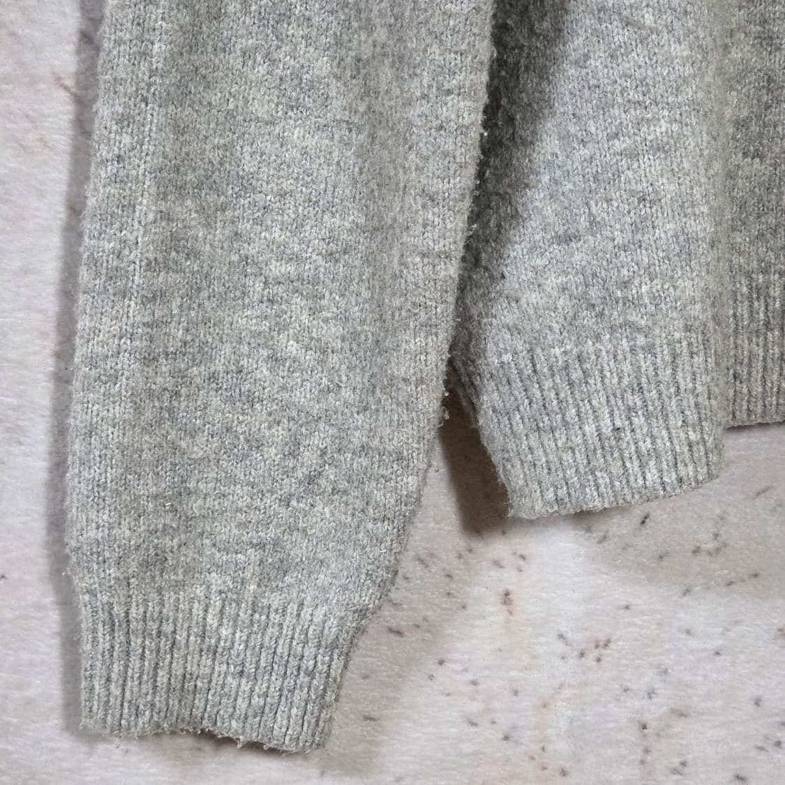 그레이 반크롭 오버핏 니트 후드집업 상품이미지6