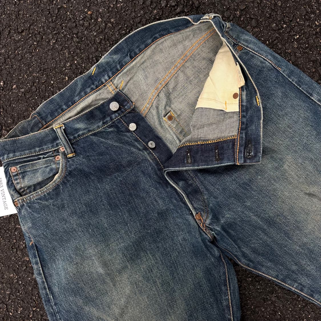 일본 에비수 빅로고 셀비지 데님 팬츠 상품이미지6