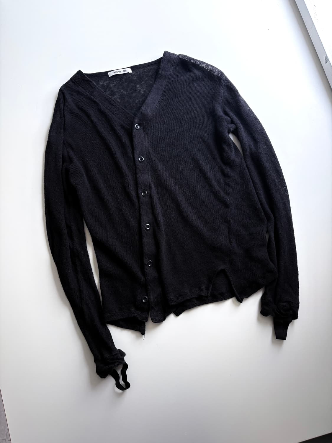 헬무트랭 린넨 시어 사선 가디건 상품이미지2