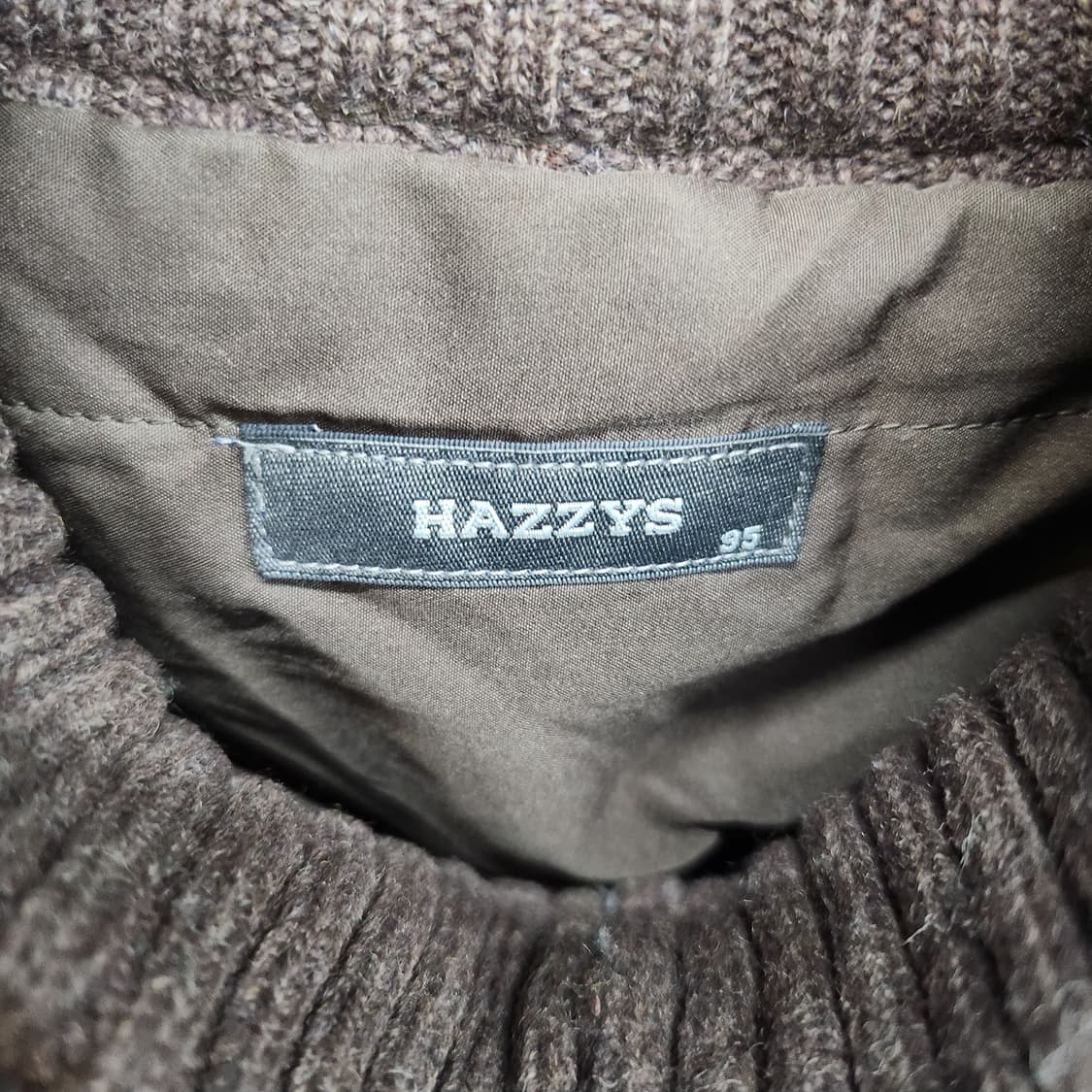 헤지스 로고 풀 니트 집업 XL 상품이미지4