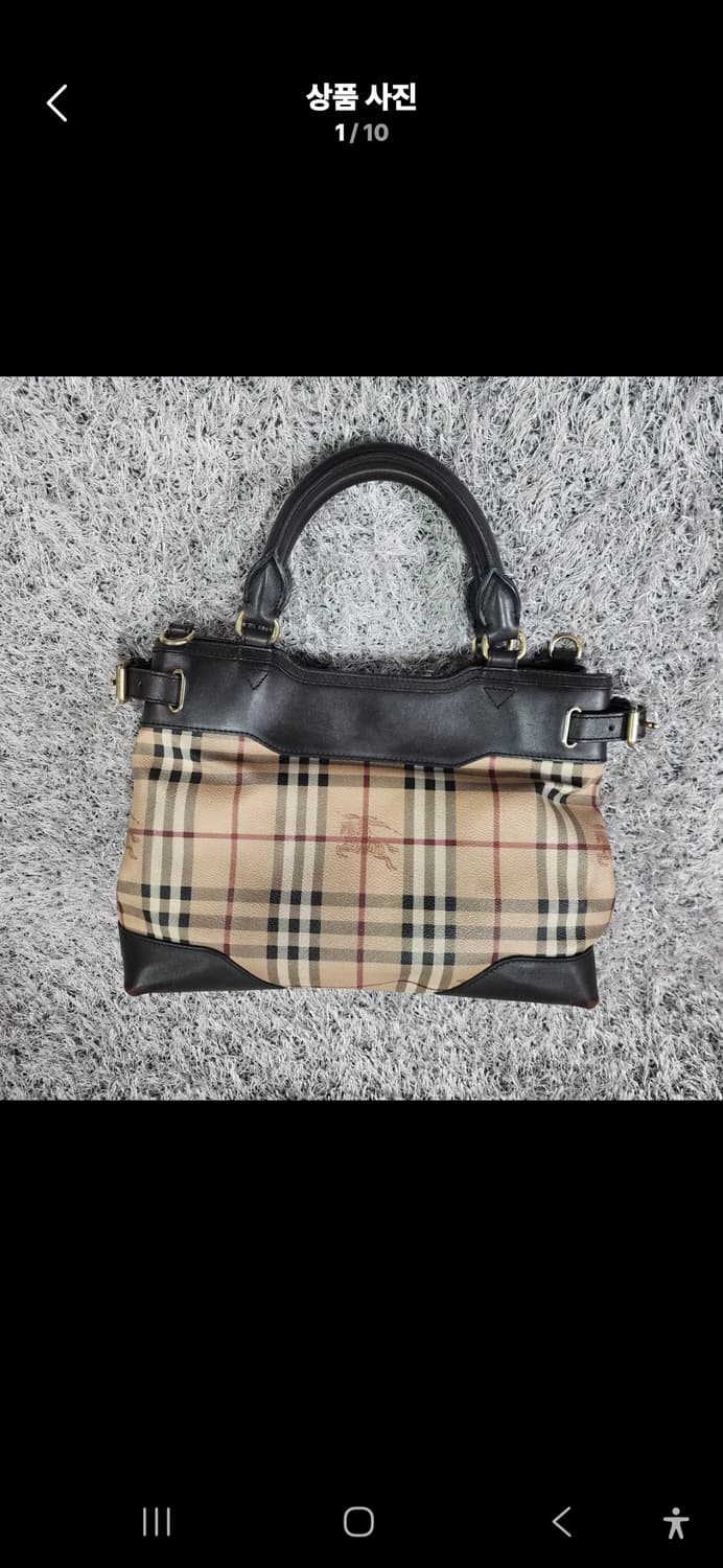 버버리 PVC 체크 토트백 상품이미지1