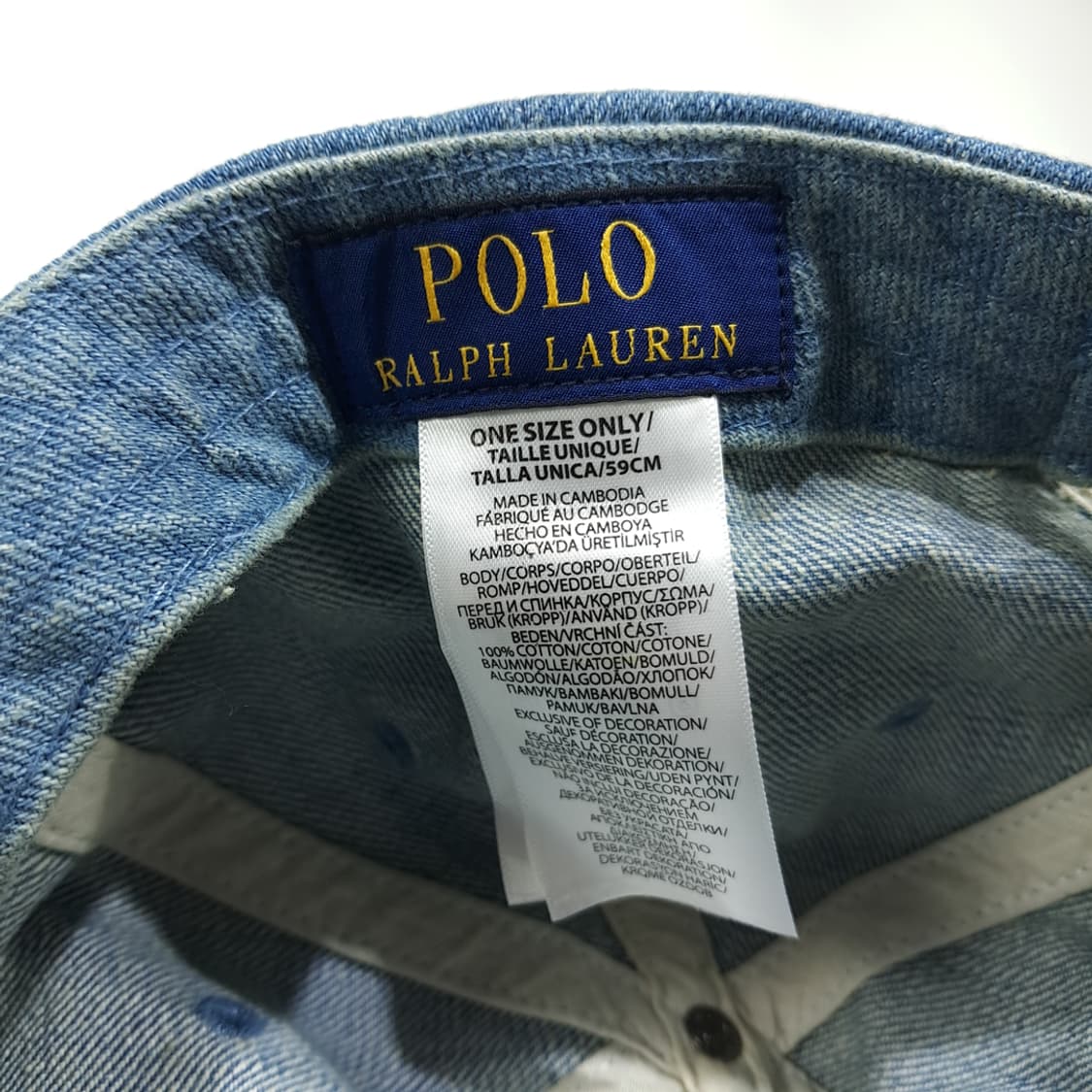 CL249 폴로 데님 포니자수 블루 볼캡 모자 상품이미지8