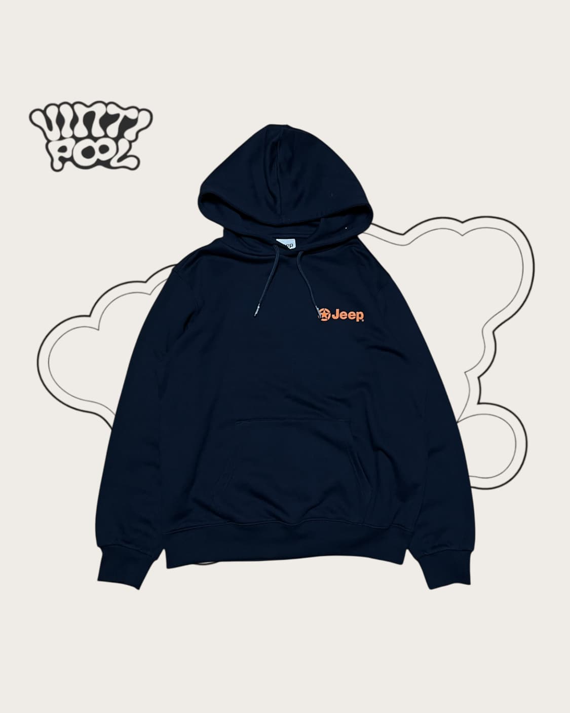 JEEP 스몰로고 후드티 L 네이비 상품이미지1