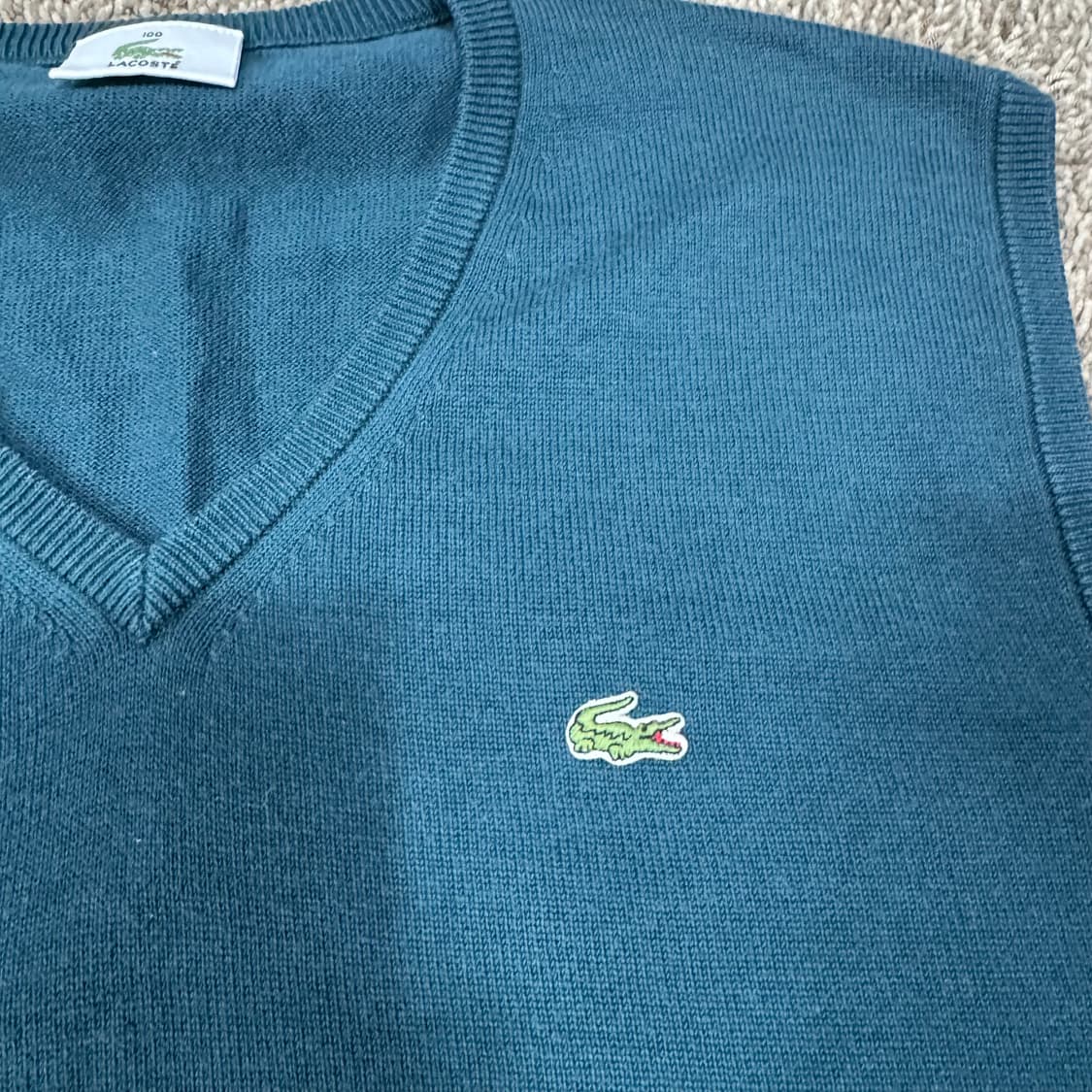 라코스테 브이넥 니트 조끼 100 상품이미지2