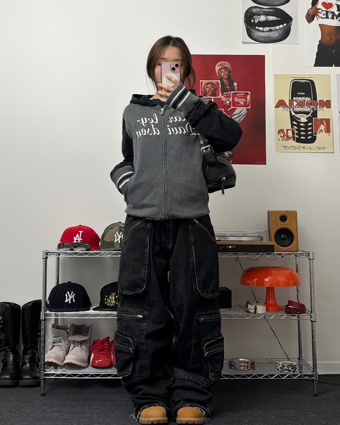 할리데이비슨 빅로고 컬러블럭 후드집업 상품이미지4