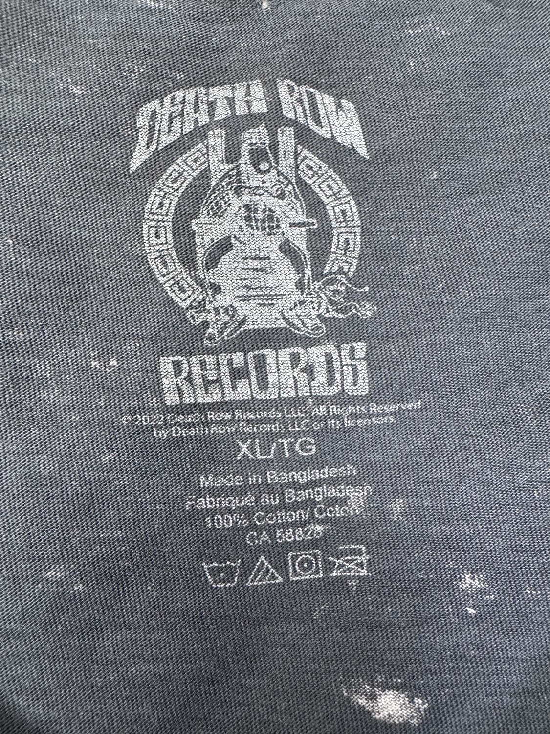 빈티지 데스로우 레코즈 스톤워싱 티셔츠 XL 상품이미지3
