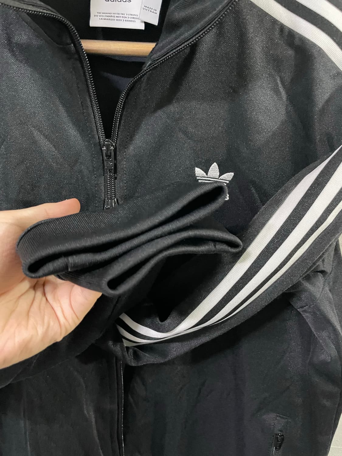 아디다스 베켄바우어 파이어버드 트랙탑 져지 XL 105 블랙 신품급 상품이미지5