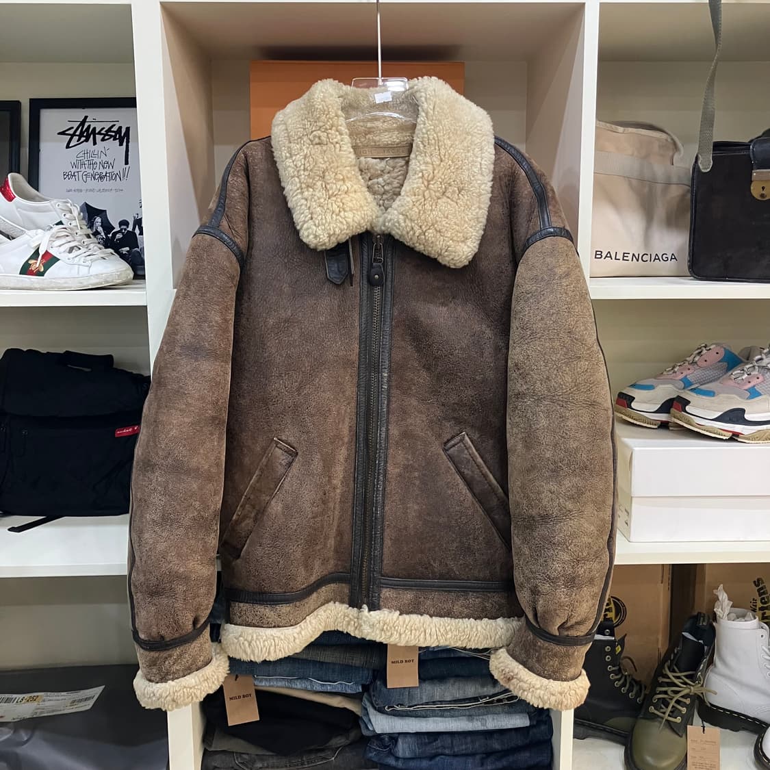 US ARMY B-3 양가죽 밀리터리 무스탕 자켓  상품이미지1