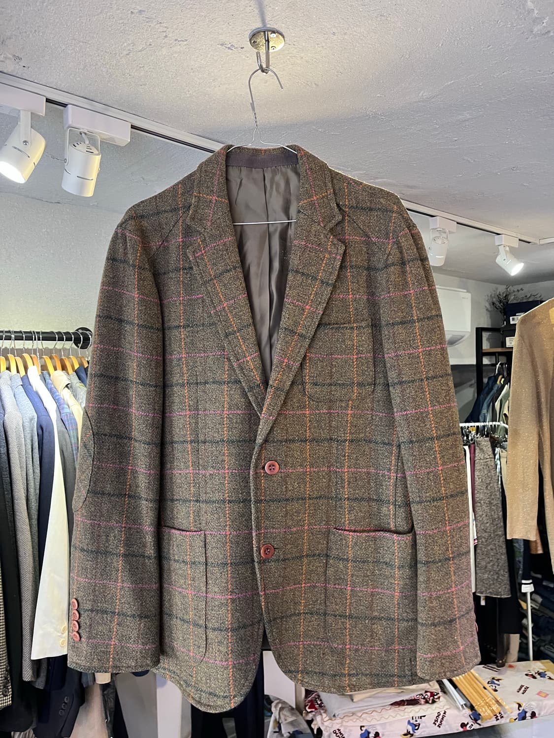 인터메조 울 체크 자켓(한국제) 상품이미지1