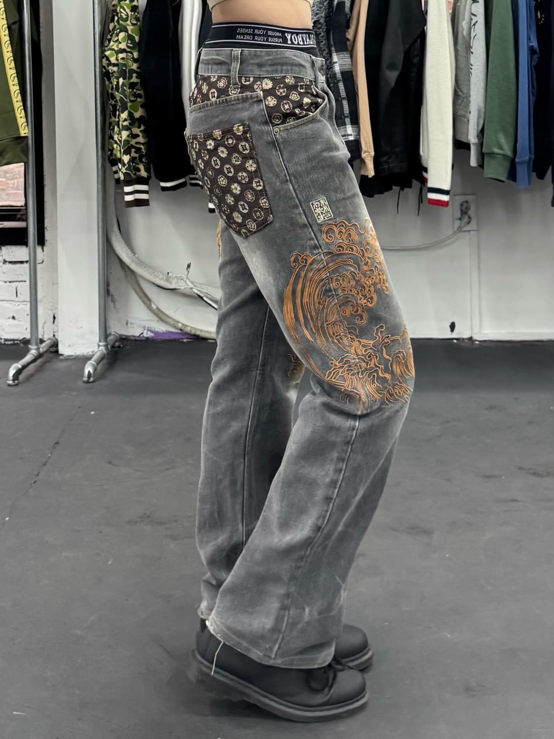 카라쿠리 타마시 오리엔탈 데님팬츠 상품이미지2