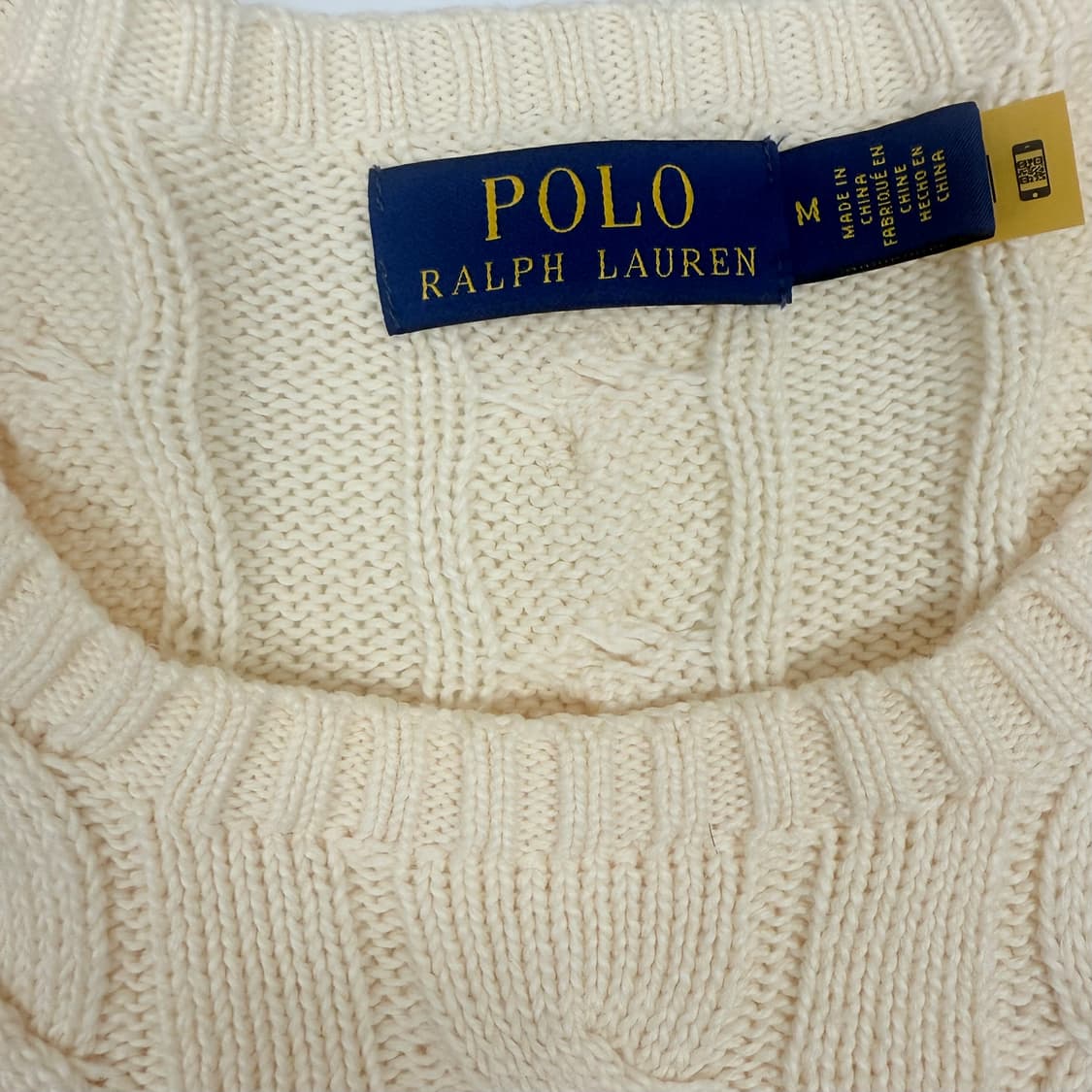 (95M)폴로랄프로렌 케이블 니트 아이보리 신형 상품이미지2