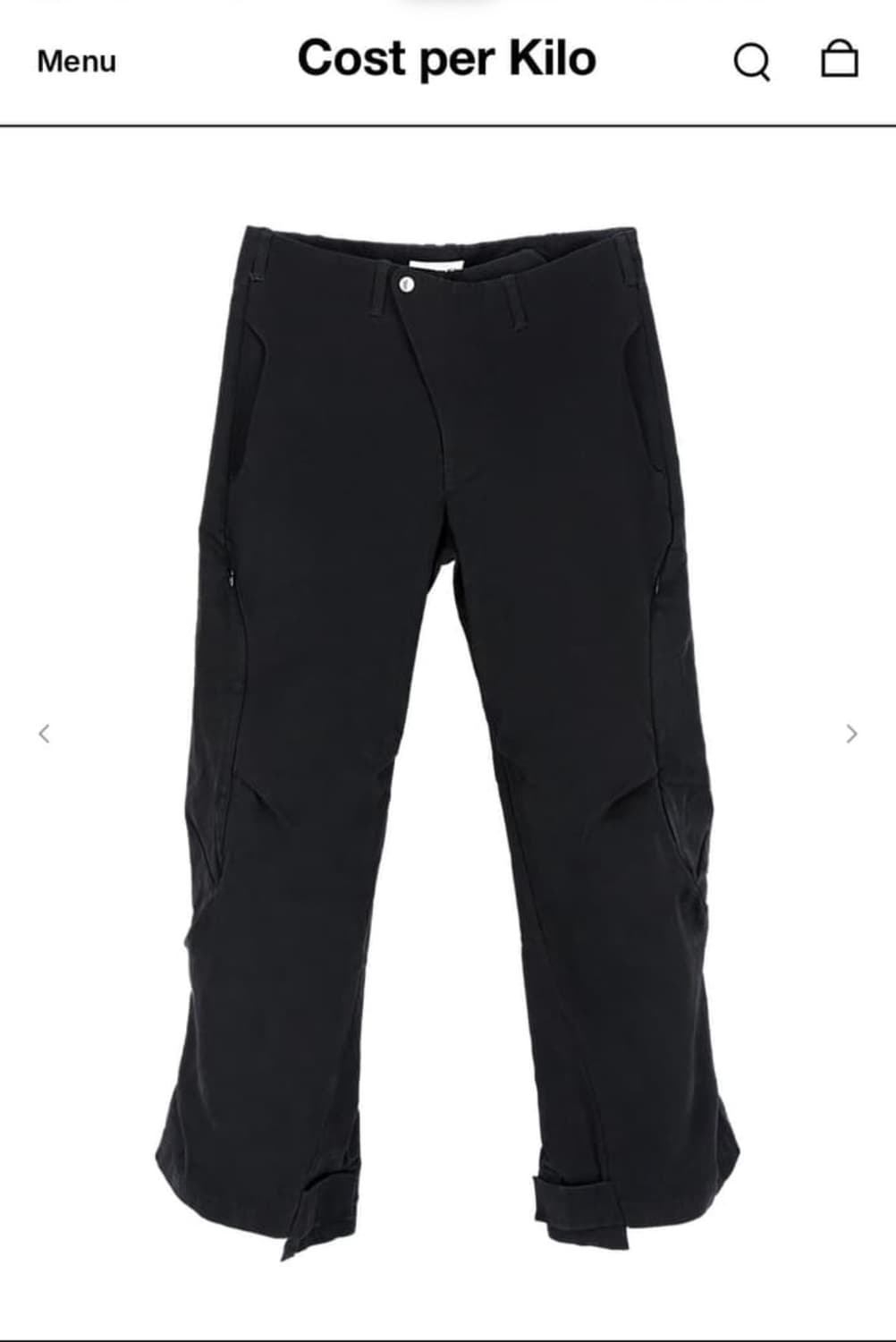 (L)Hidden Cargo Pants Black 상품이미지1