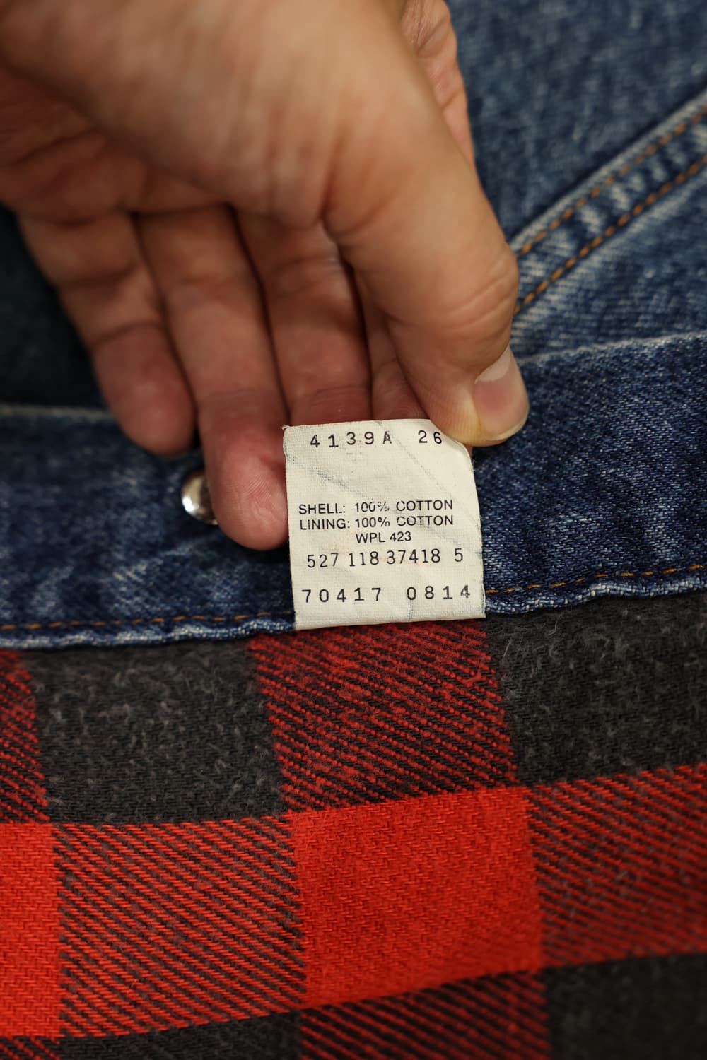 80s 빈티지 리바이스 체크 안감 트러커자켓 판매 상품이미지8