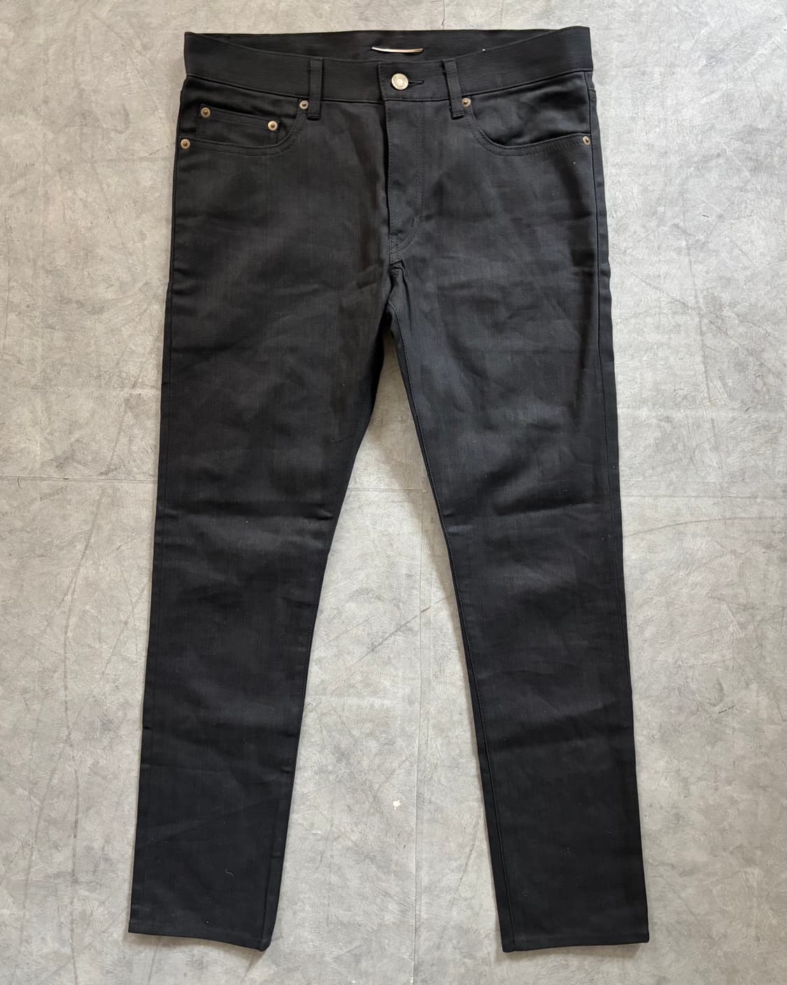 Saint Laurent 생로랑 블랙 컬러 에디 슬리먼 코팅진 상품이미지1