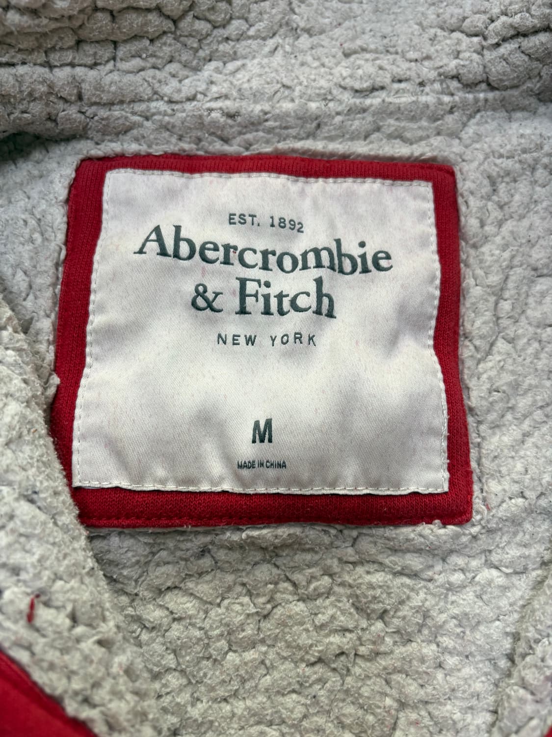 아베크롬비 후드집업 레드 m 상품이미지2