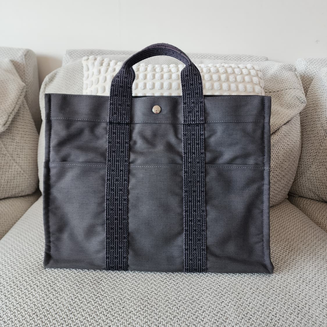 상태최상 에르메스 후루토 MM 캔버스 토트백 엘라인 그레이 상품이미지1