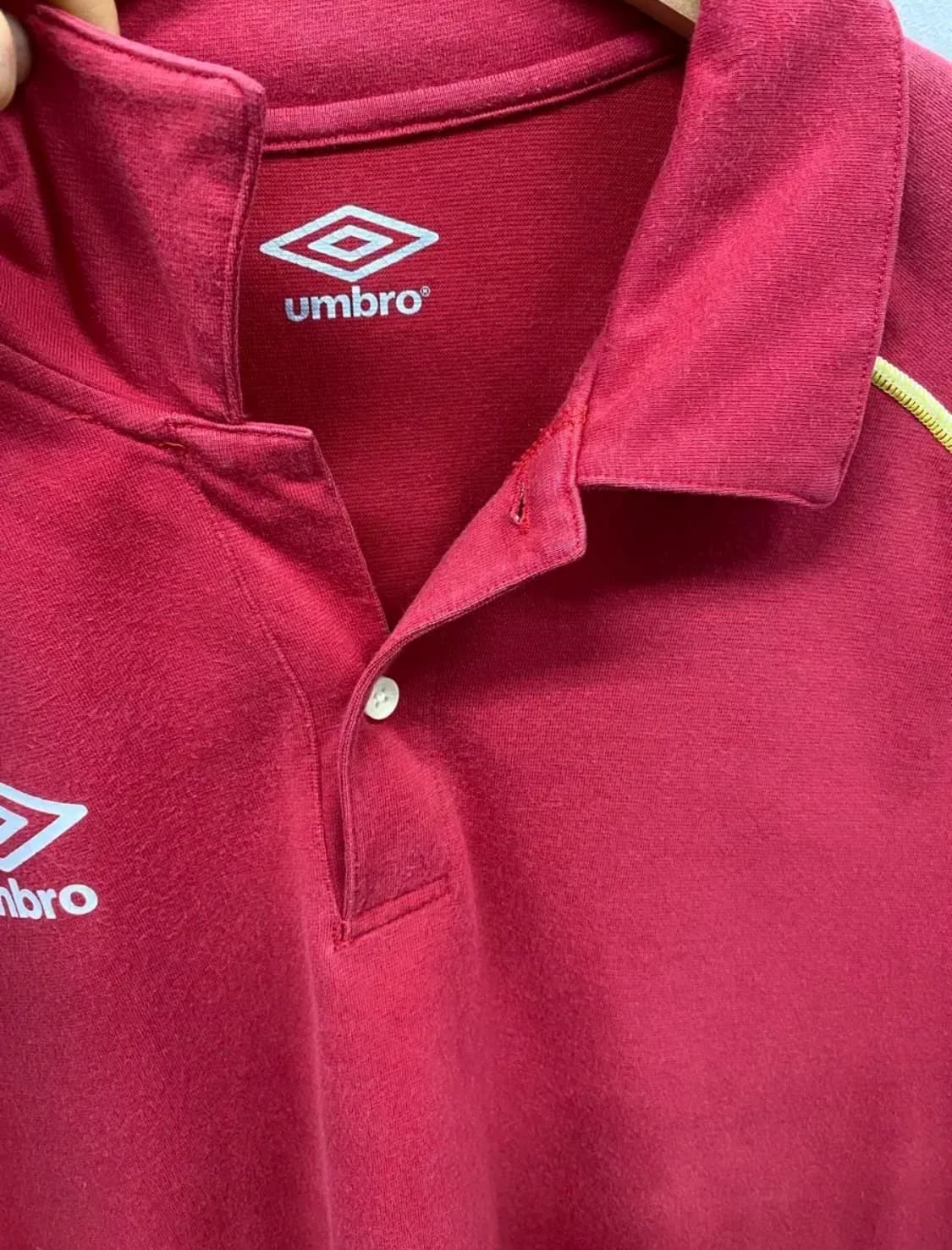 엄브로 빈티지 레드 폴로 셔츠 M 상품이미지4