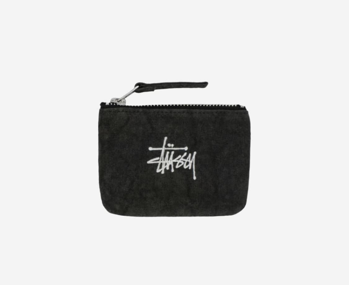 스투시 stussy 워시드 캔버스 지갑 코인 파우치 워시드 블랙 새상품 상품이미지1
