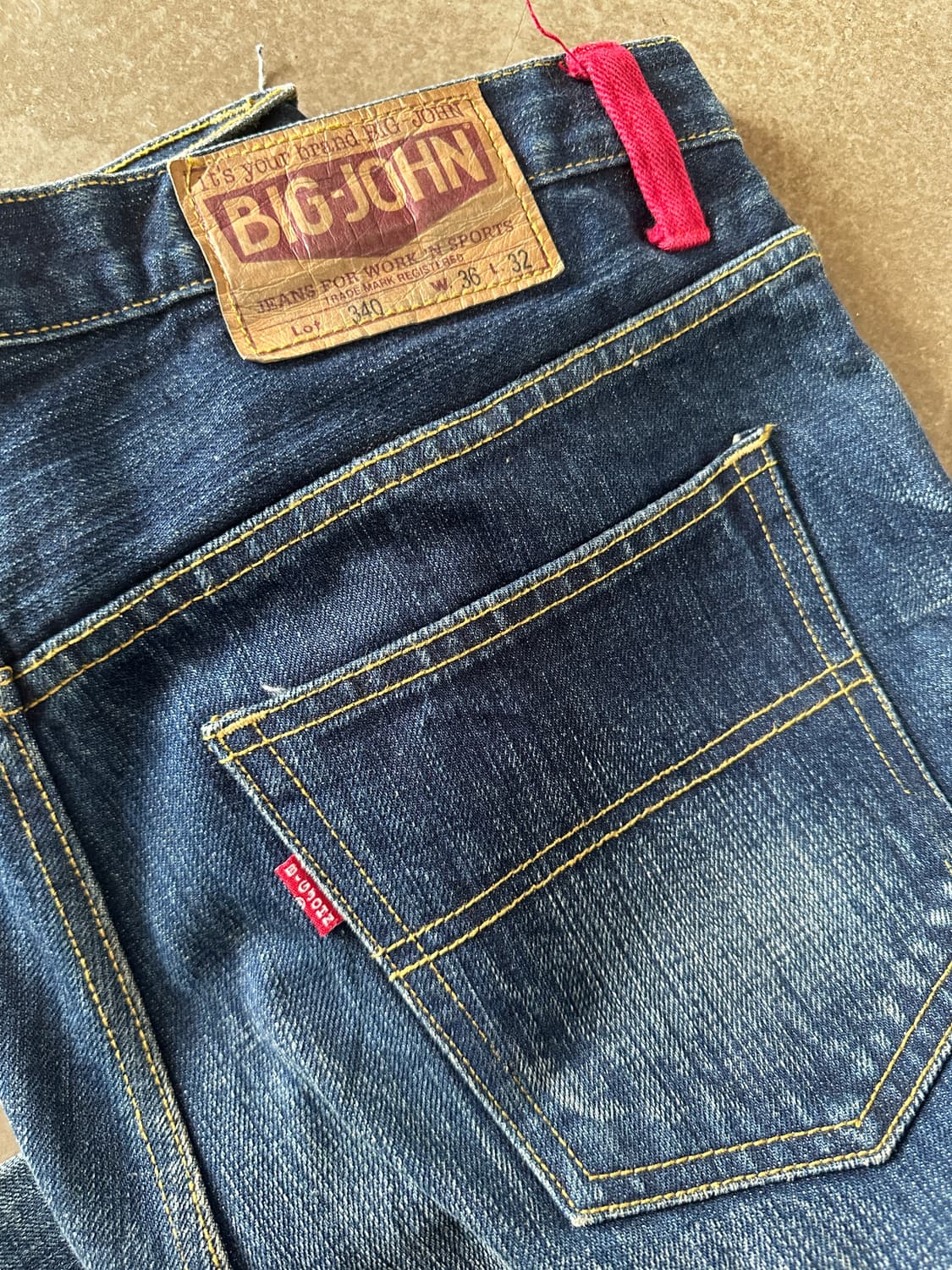 BIG JOHN Selvedge Denim Pants W36 셀비지 상품이미지4