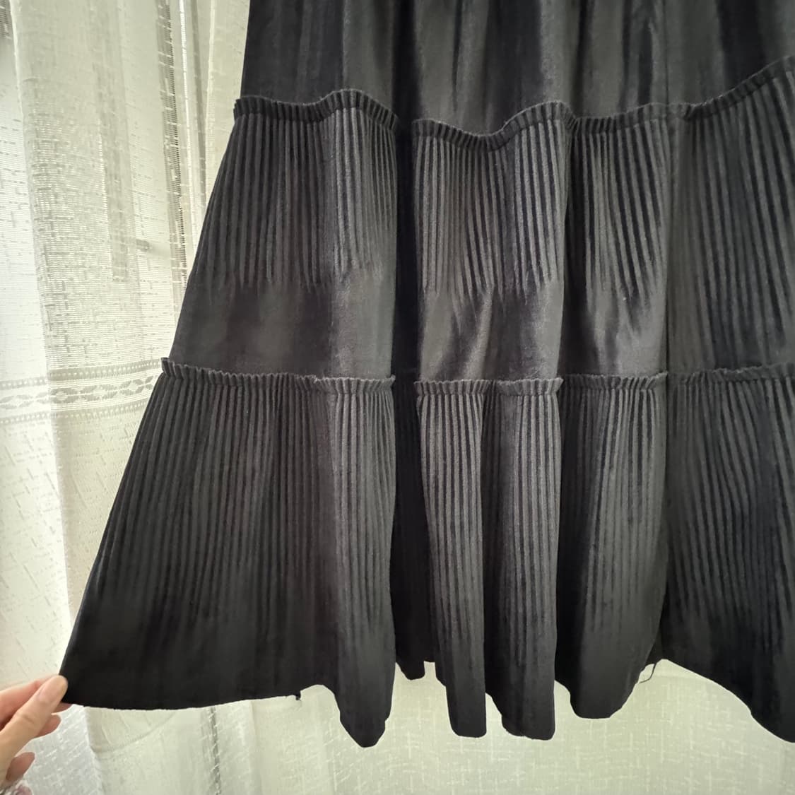 넘 예쁜 블랙 캉캉치마 가을 겨울 롱치마 상품이미지4