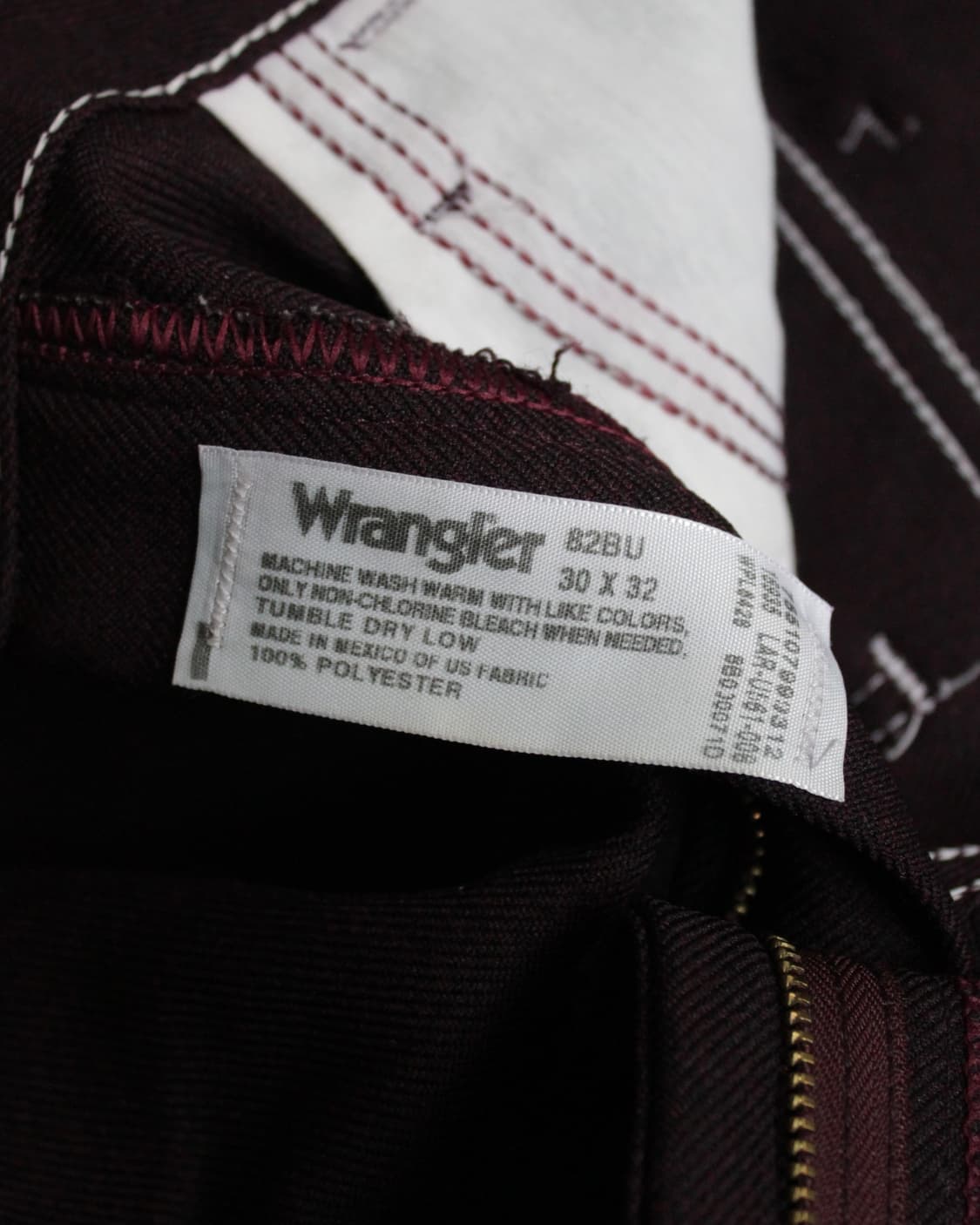 Wrangler burgundy poly pants 상품이미지10