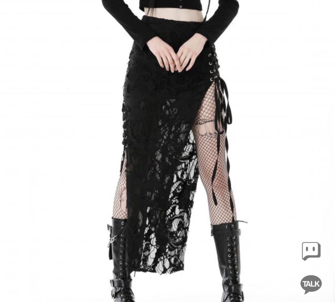 다크 인 러브 언발란스 롱스커트 상품이미지2