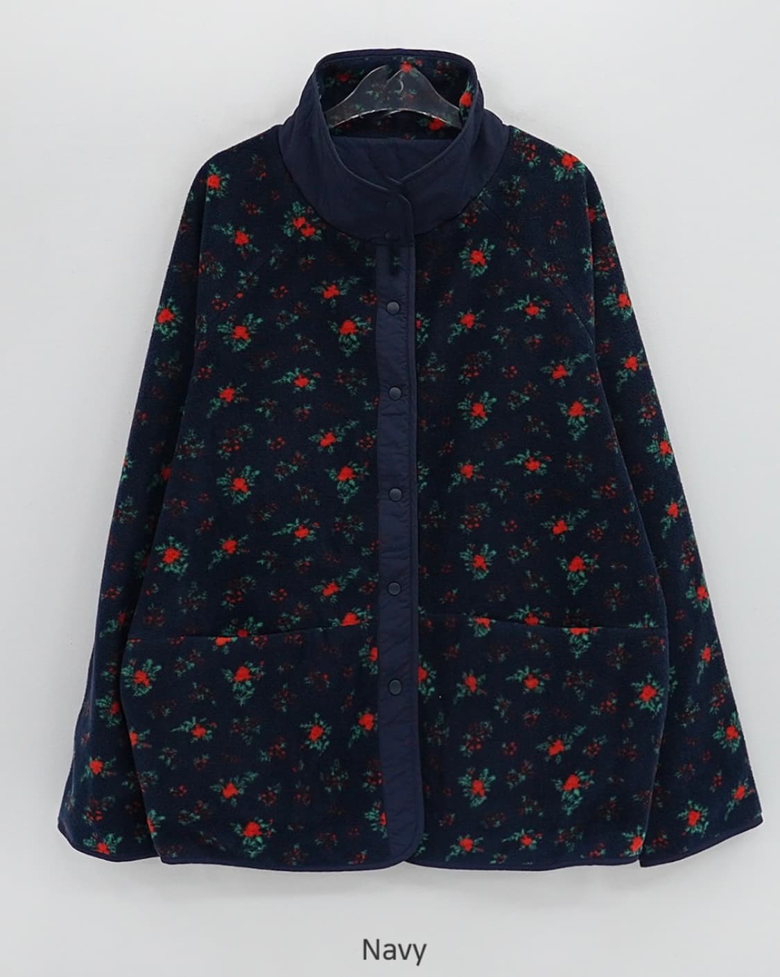 플라워 오버핏 리버시블 후리스 점퍼 상품이미지1