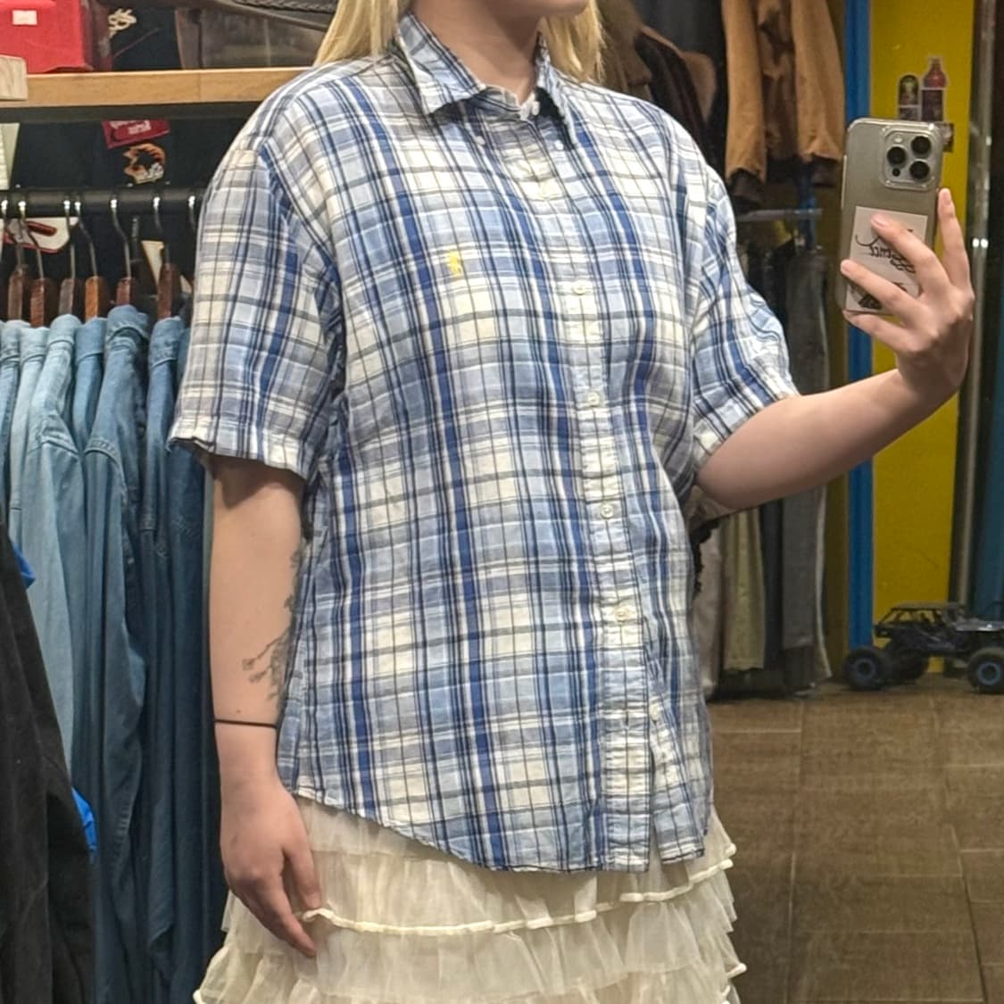 [HI] 폴로 랄프로렌 반팔셔츠 체크 스카이블루 상품이미지3