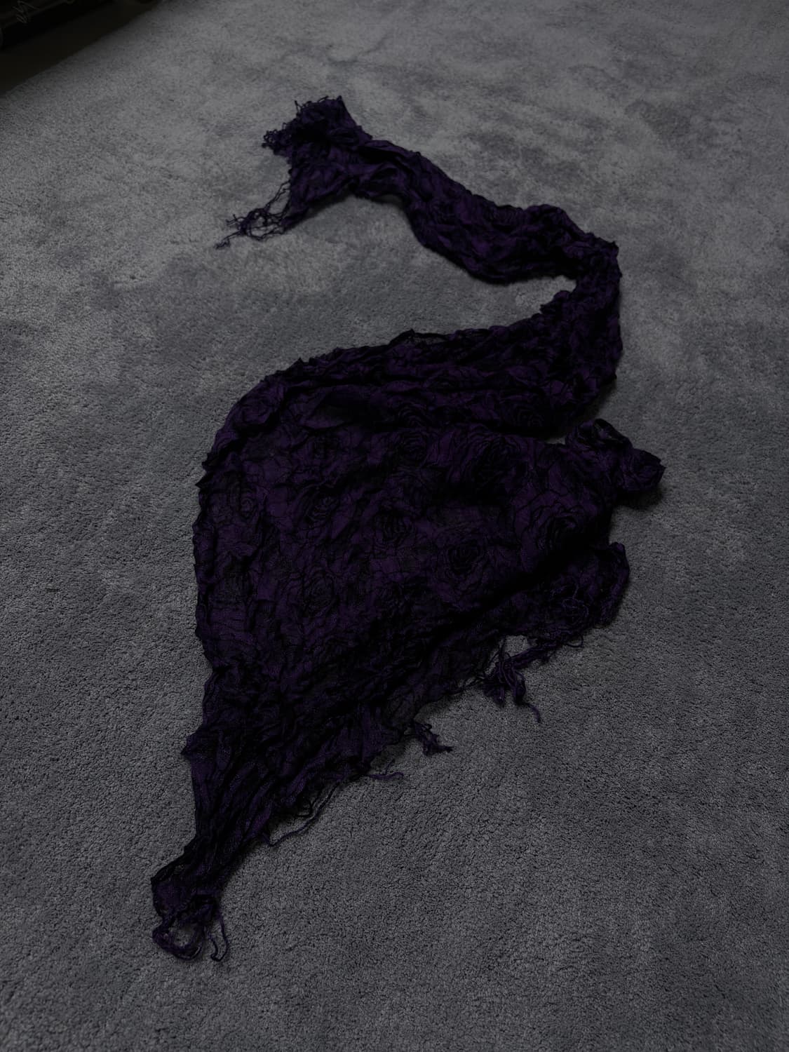 Vintage V-kei,punk Dark purple scarft 상품이미지2