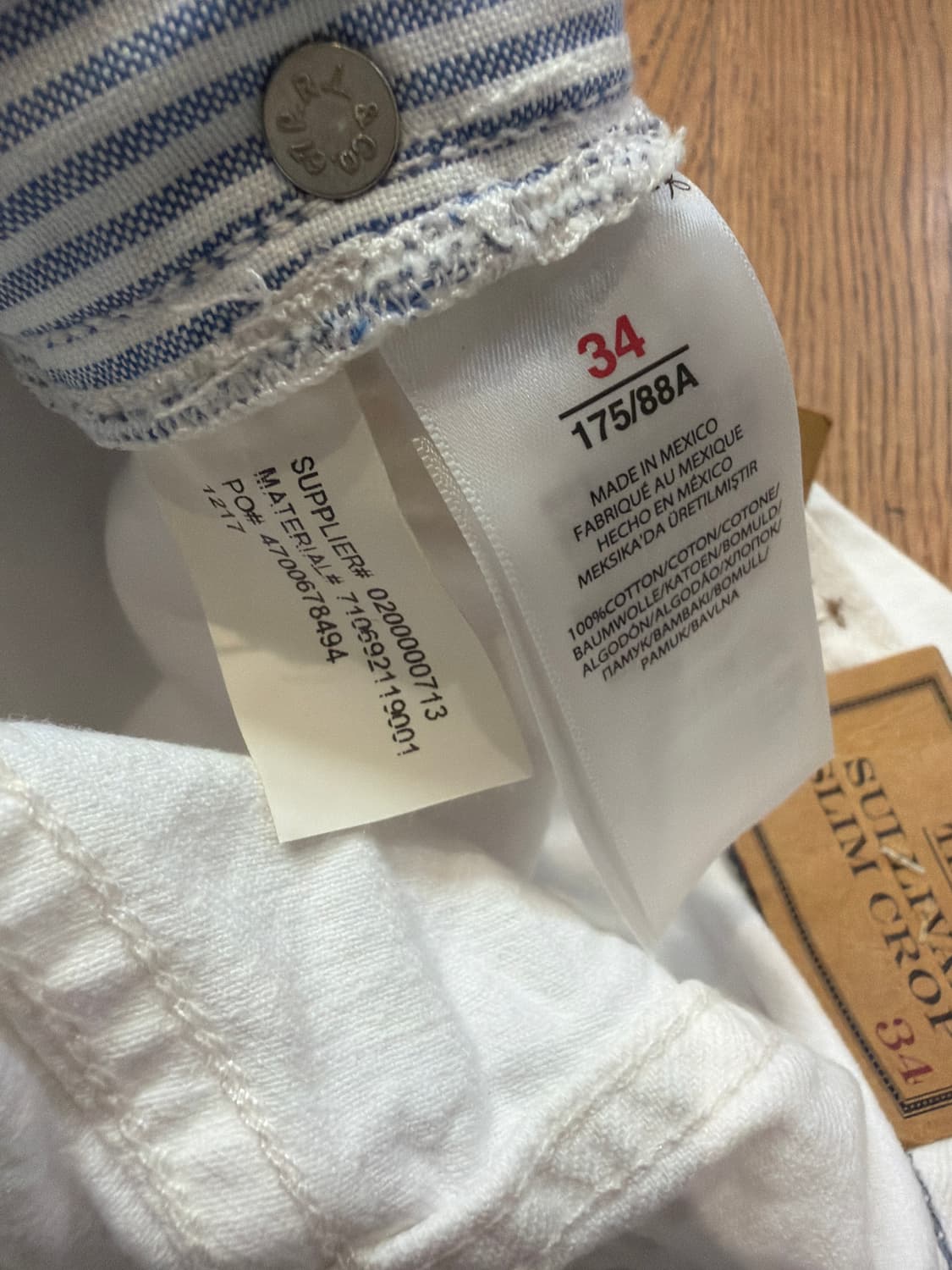 폴로 랄프로렌 화이트 스컬 자수 데님팬츠 상품이미지6