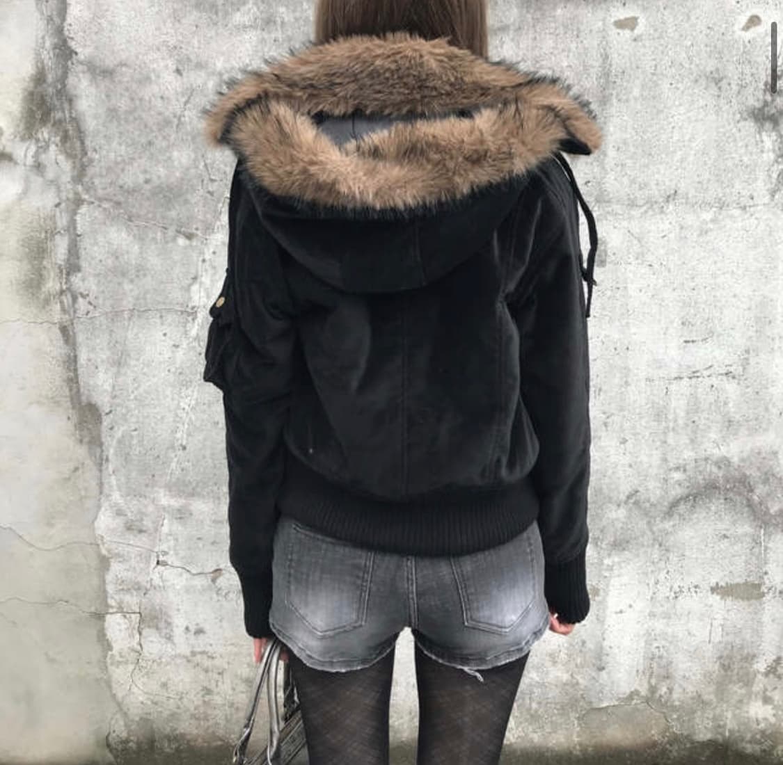 퍼후드 자켓 블랙 상품이미지2