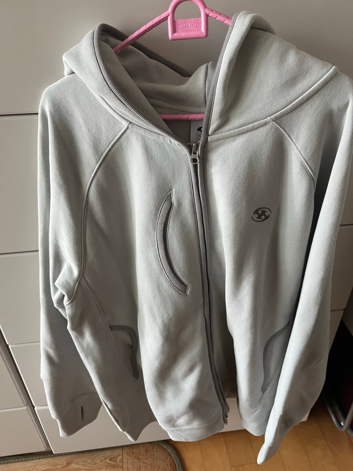 산산기어 라이트 그레이 후드 집업 상품이미지1