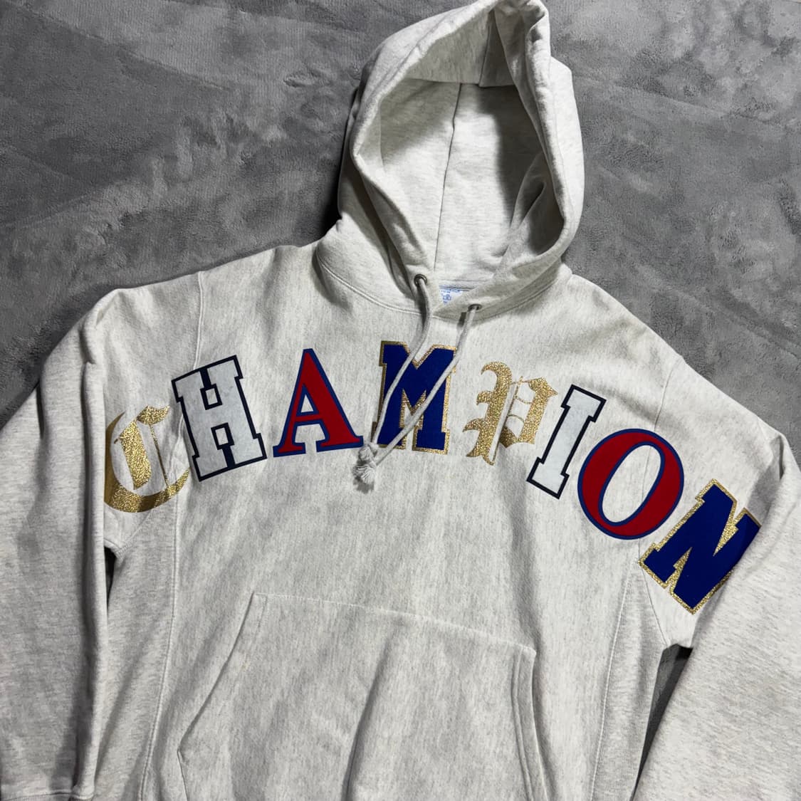 챔피온 리버스웨이브 아치 스펠링 레터링 후드티 상품이미지2
