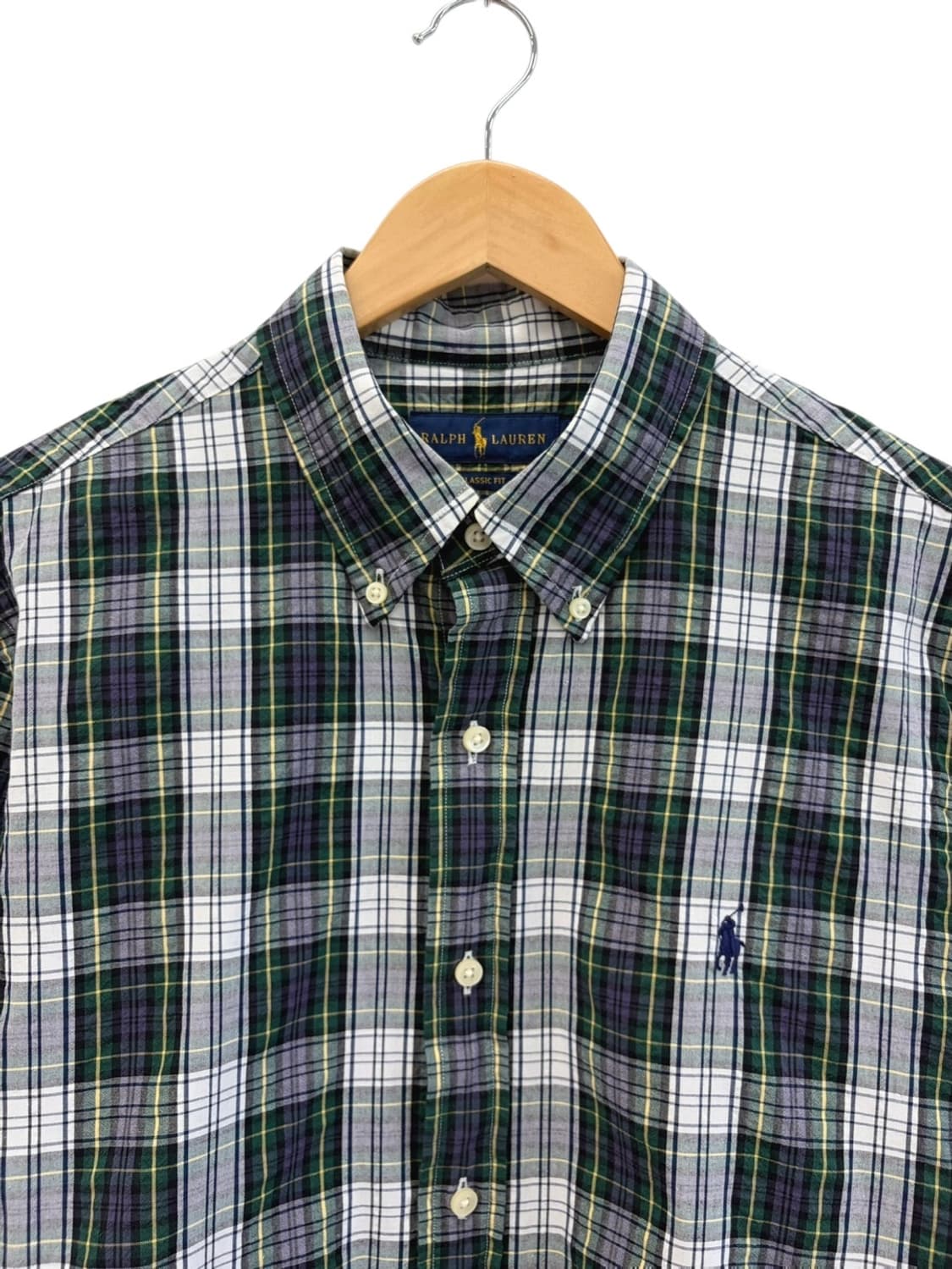 폴로 반팔 체크 셔츠 (L) 상품이미지2