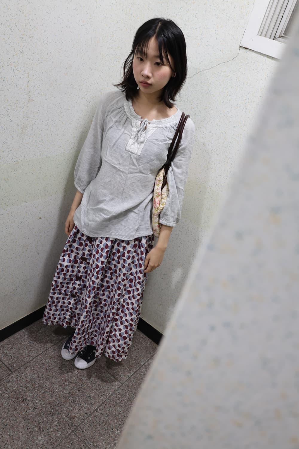 Podo wine dot flare skirt 상품이미지8