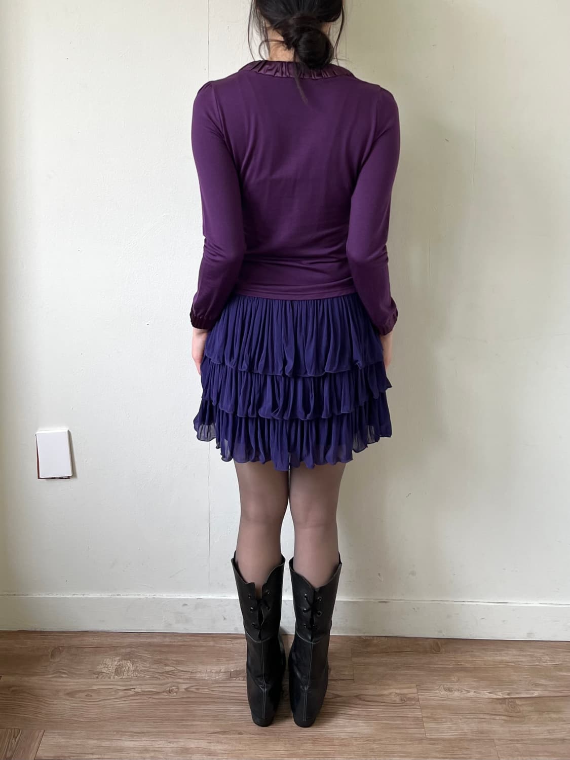 Japan vtg 퍼플 캉캉 미니 스커트 상품이미지10