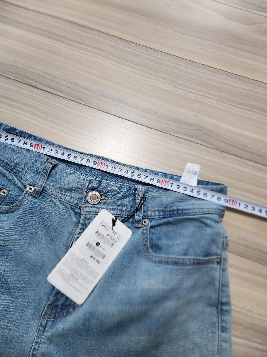 인디고뱅크청바지30사이즈연블루 상품이미지6