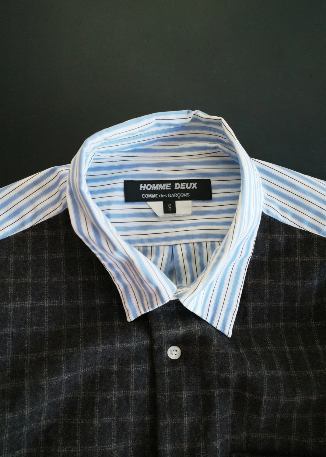 꼼데가르송 옴므 듀스 스트라이프 체크 셔츠 상품이미지3