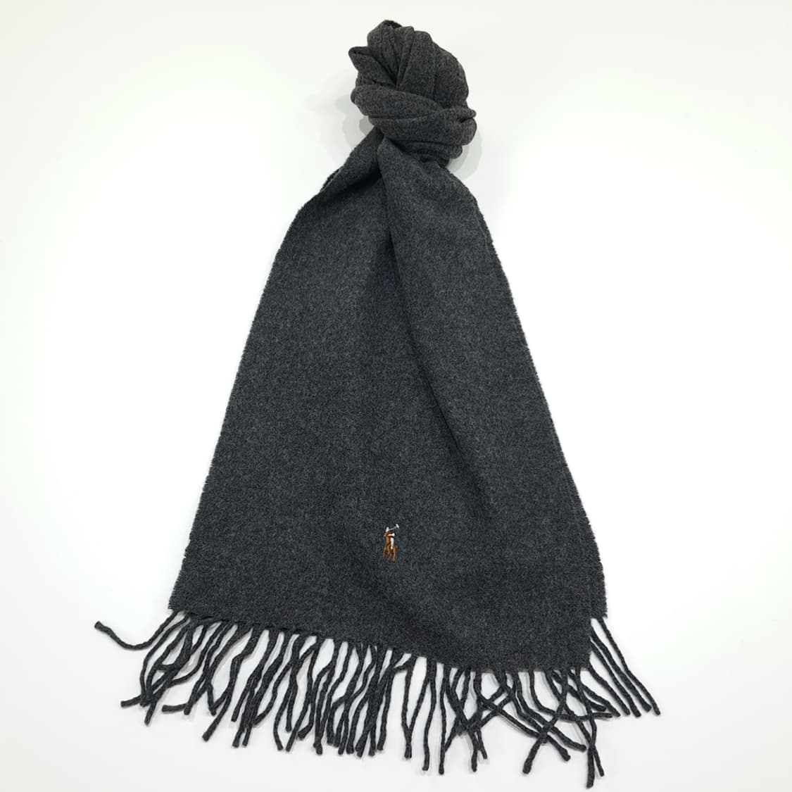 MX355 폴로 랄프로렌 그레이 램스울 목도리 머플러 상품이미지1