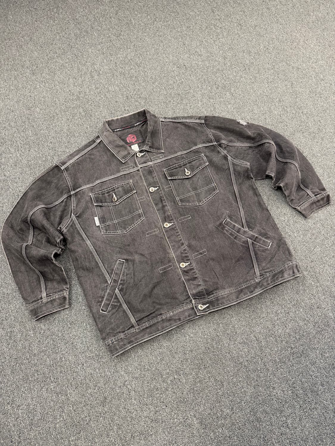 XL) 사우스폴 빈티지 흑청 데님 자켓 상품이미지1