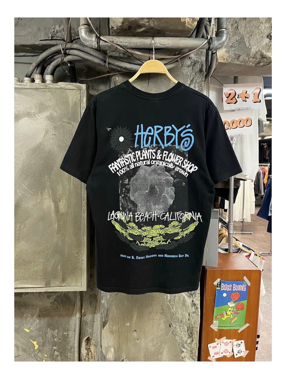 스투시 허비스 다이드 반팔티 블랙 M #csz3925 상품이미지1