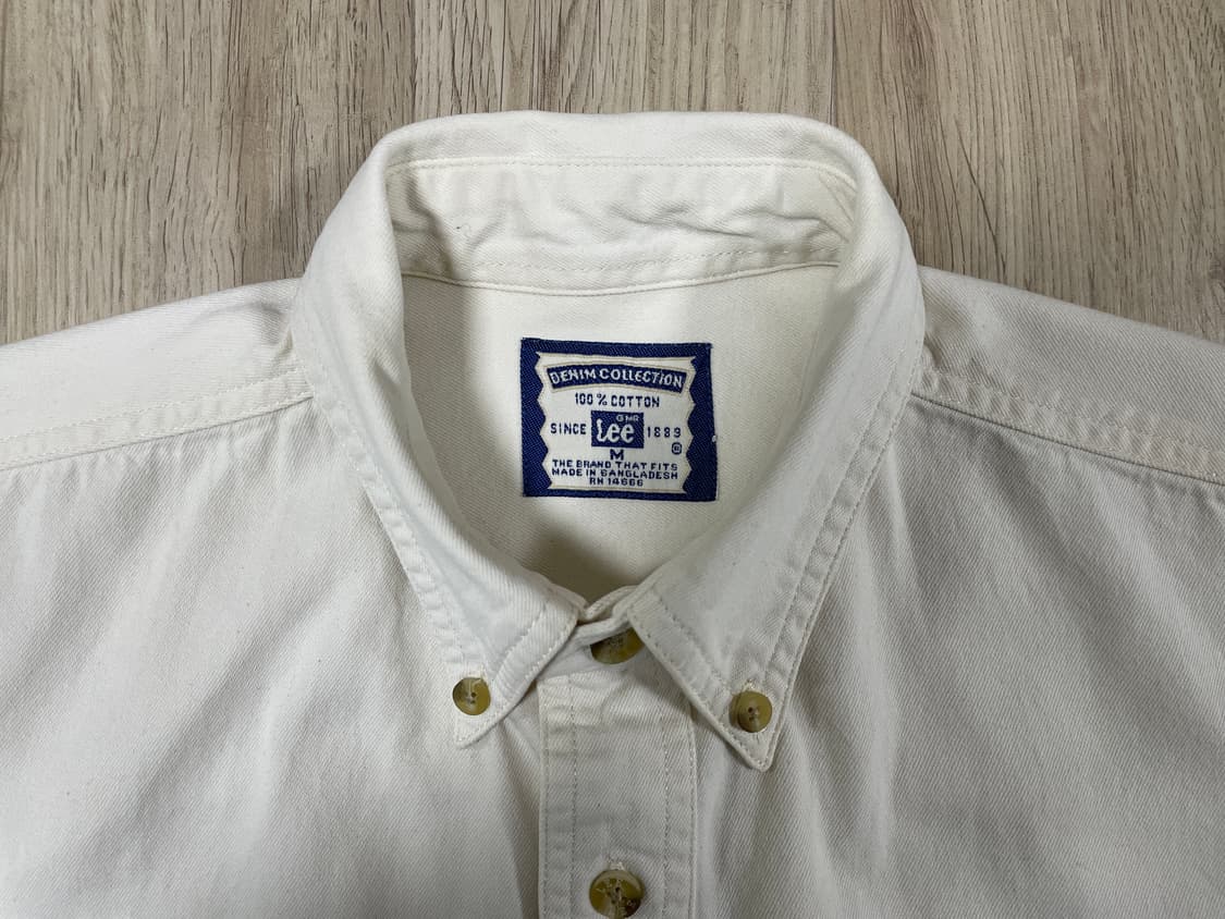 100~105) 90s Lee 크림데님 리얼 워크셔츠 상품이미지4